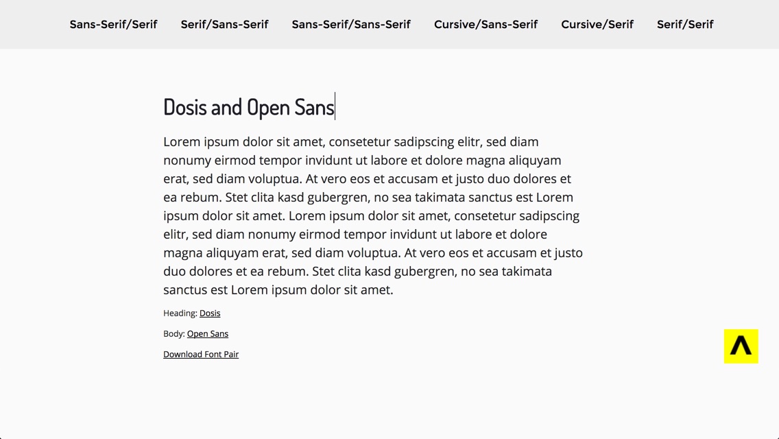 Tool fürs Design - Fontpair